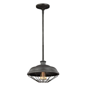 Lampa wisząca Lennex FE-LENNEX-P Elstead Lighting 1x60W E27 Stal Czarny
