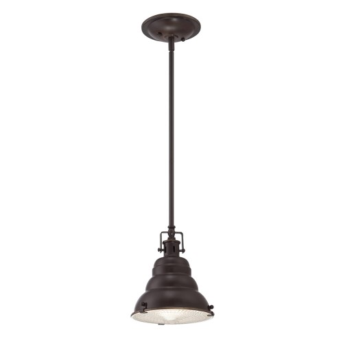 Lampa wisząca East Vale QZ-EASTVALE-P-S Elstead Lighting 1x60W E27 Metal Brązowy