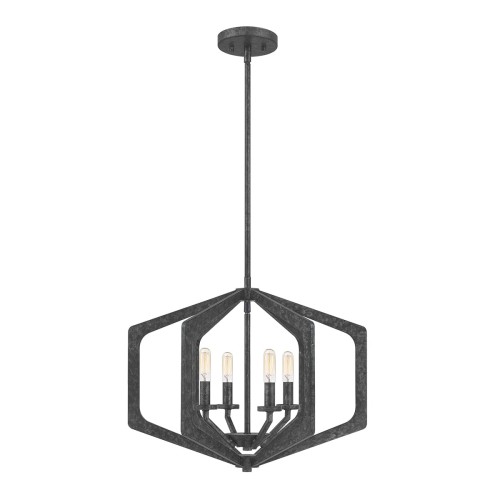 Lampa wisząca Vanguard QZ-VANGUARD-4P-OK Elstead Lighting 4xE14 40 W Stal Postarzana czerń