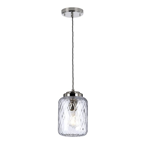 Lampa wisząca Sola SOLA-P Elstead Lighting 1xE27 60 W Stal, Szkło Polerowany nikiel