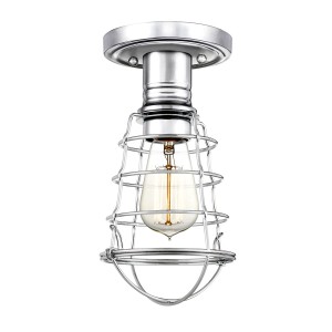 Lampa sufitowa plafon Mixon QZ-MIXON-SF-PC Elstead Lighting 1xE27  60 W Stal Polerowany chrom