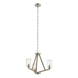Lampa wisząca Deryn KL-DERYN3-DAG Elstead Lighting 3xE27 60 W Stal, Szkło z bąbelkami powietrza Postarzany antyczny szary
