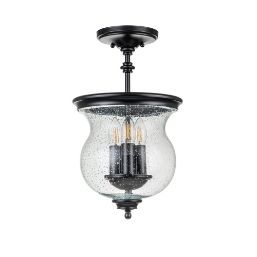 Lampa sufitowa Półplafon Pickering Lane FE-PICKERING-LANE-SF-BLK Elstead Lighting 3x40 W E14 Czarny