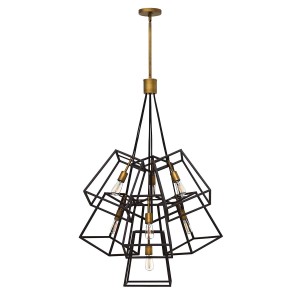 Lampa wisząca Żyrandol Fulton HK-FULTON-7P Elstead Lighting 7x60 W E27 Brązowy/Mosiądz