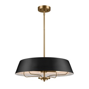 Lampa wisząca Luella KL-LUELLA-4P-BKB Elstead Lighting 4xE14 40W Stal Złoty, Czarny