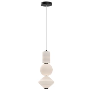 Lampa wisząca LED Bijou ALM-BIJOU-P3-MB Elstead Lighting xWbudowany LED 20W Stal, aluminium, matowe szkło opalowe Czarny