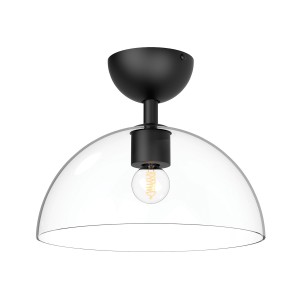 Lampa sufitowa Półplafon Jude ALM-JUDE-SF-MB-CL Elstead Lighting 1xE27 60W Stal, szkło przezroczyste Czarny