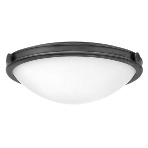 Lampa sufitowa Średni plafon Collier HK-COLLIER-F-M-BX Elstead Lighting 3xE27 40W Stal, szkło opalowe Czarny