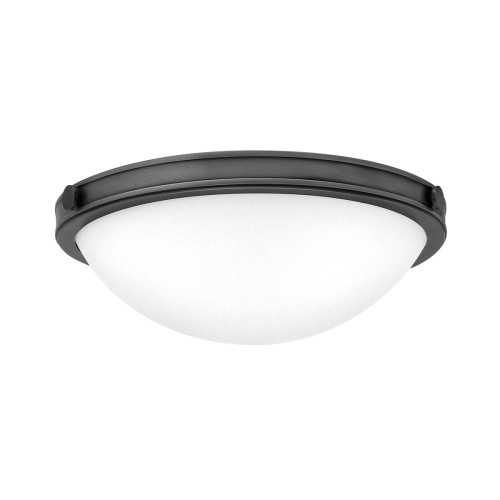 Lampa sufitowa Mały plafon Collier HK-COLLIER-F-S-BX Elstead Lighting 2xE27 40W Stal, szkło opalowe Czarny