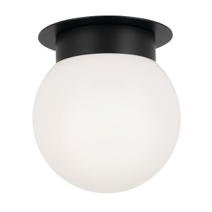 Lampa sufitowa Plafon Albers KL-ALBERS-F-G-BK Elstead Lighting 1xE27  40W Stal, błyszczące szkło opalowe Czarny