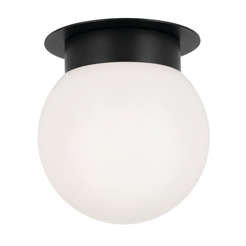 Lampa sufitowa Plafon Albers KL-ALBERS-F-G-BK Elstead Lighting 1xE27  40W Stal, błyszczące szkło opalowe Czarny
