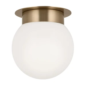 Lampa sufitowa Plafon Albers KL-ALBERS-F-G-CPZ Elstead Lighting 1xE27  40W Stal, błyszczące szkło opalowe Złoty