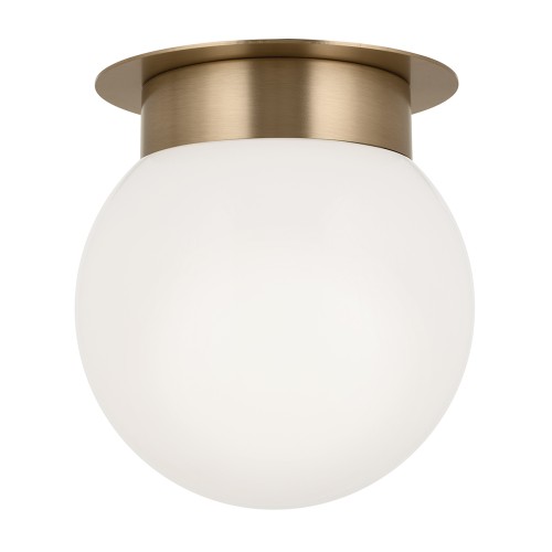 Lampa sufitowa Plafon Albers KL-ALBERS-F-G-CPZ Elstead Lighting 1xE27  40W Stal, błyszczące szkło opalowe Złoty