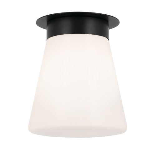 Lampa sufitowa Plafon Albers KL-ALBERS-F-T-BK Elstead Lighting 1xE27 40W Stal, błyszczące szkło opalowe Czarny