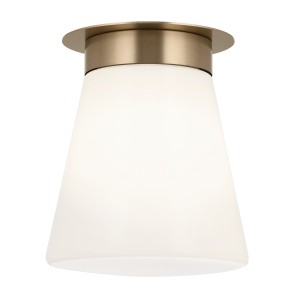 Lampa sufitowa Plafon Albers KL-ALBERS-F-T-CPZ Elstead Lighting 1xE27  40W Stal, błyszczące szkło opalowe Złoty