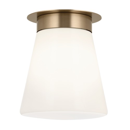 Lampa sufitowa Plafon Albers KL-ALBERS-F-T-CPZ Elstead Lighting 1xE27  40W Stal, błyszczące szkło opalowe Złoty