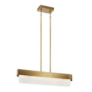 Lampa wisząca  Lampa wyspowa LED Serene KL-SERENE-LED-LP-92-NBR Elstead Lighting xWbudowany LED 40W Stal, mosiądz, szkło strukturalne Złoty