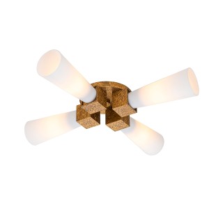 Lampa wisząca Kristy KRISTY-4P-DG-OPAL Elstead Lighting 4xE27 40W Stal, żywica syntetyczna, warstwowe szkło opalowe Złoty