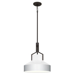 Lampa wisząca Brecken QZ-BRECKEN-2P-AB-OPAL Elstead Lighting 2xE27 60W Stal, szkło Złoty