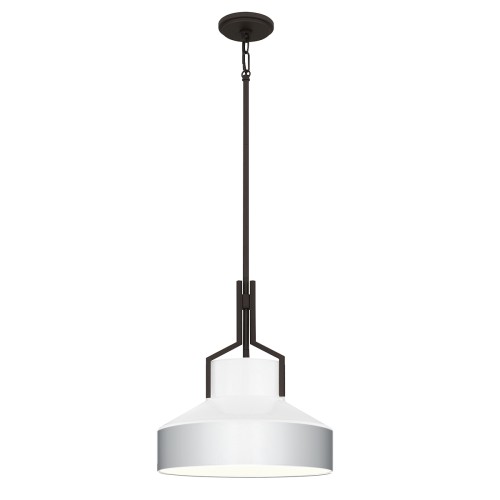 Lampa wisząca Brecken QZ-BRECKEN-2P-AB-OPAL Elstead Lighting 2xE27 60W Stal, szkło Złoty