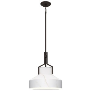 Lampa wisząca Brecken QZ-BRECKEN-2P-OZ-OPAL Elstead Lighting 2xE27 60W Stal, szkło Brązowy