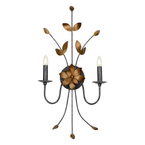 Lampa ścienna Simone FB-SIMONE2 Elstead Lighting 2xE14 Stal miękka Złoty