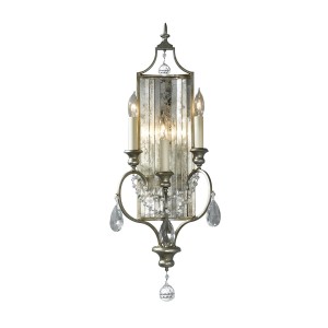 Lampa ścienna Gianna FE-GIANNA3W Elstead Lighting 3xE14 Kryształ, Szkło Srebrny