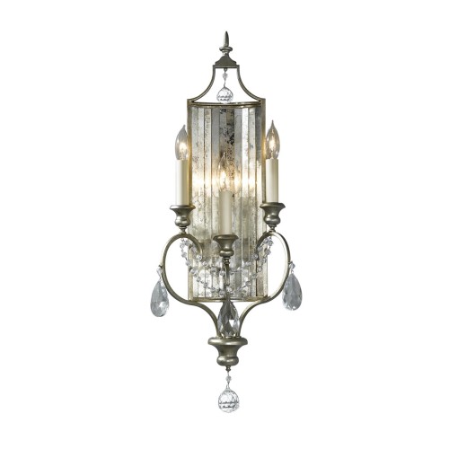 Lampa ścienna Gianna FE-GIANNA3W Elstead Lighting 3xE14 Kryształ, Szkło Srebrny