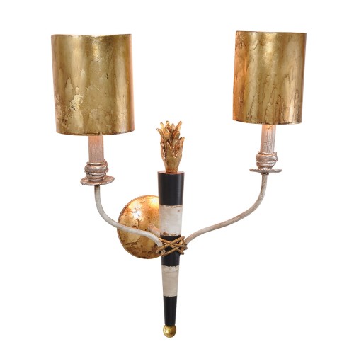 Lampa ścienna Flambeau FB-FLAMBEAU2 Elstead Lighting 2xE14 Stal miękka Złoty