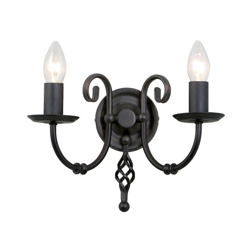 Lampa ścienna Artisan ART2-BLACK Elstead Lighting 2xE14 Stal Czarny