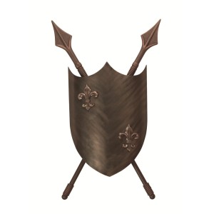 Lampa ścienna Crusader CRUSADER-W-L Elstead Lighting 2x7W LED GU10 Stal Brązowy