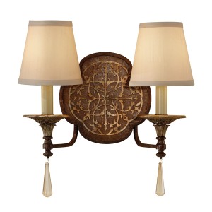 Lampa ścienna Marcella FE-MARCELLA2 Elstead Lighting 2x60W E14 Stal Brązowy