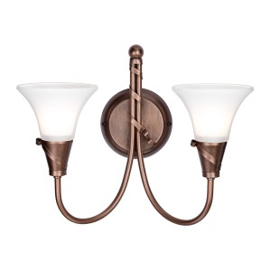Lampa ścienna Emily EM2-COPPER Elstead Lighting 2x60W E14 Stal Miedziany