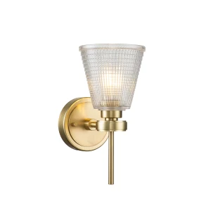 Lampa ścienna kinkiet Gunnislake BATH-GUNNIS1-BB Elstead Lighting 1xG9 LED 3.5 W Stal, Szkło Szczotkowany mosiądz