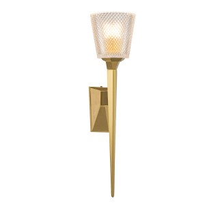 Lampa ścienna kinkiet Verity BATH-VERITY-BB Elstead Lighting 1xG9  LED 3.5 W Stal, Szkło Szczotkowany mosiądz