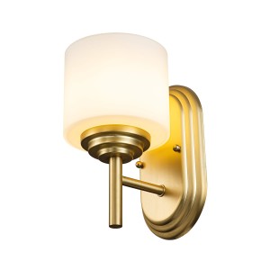 Lampa ścienna kinkiet Malibu FE-MALIBU1-BATH-BB Elstead Lighting 1xG9 LED 3.5 W Stal, Szkło opalowe Szczotkowany mosiądz