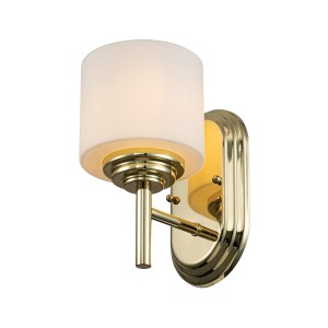 Lampa ścienna kinkiet Malibu FE-MALIBU1-BATH-PB Elstead Lighting 1xG9 LED 3.5 W Stal, Szkło opalowe Polerowany mosiądz