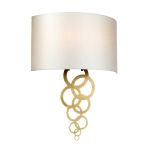 Lampa ścienna Duży kinkiet Curtis CURTIS-LARGE-AB Elstead Lighting 2x60 W E27 Postarzany mosiądz