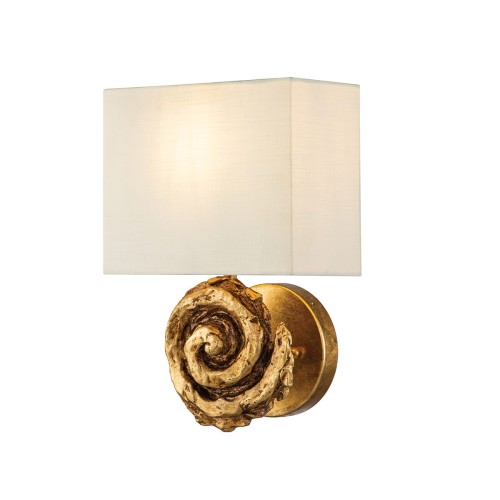 Lampa ścienna Duży kinkiet Swirl FB-SWIRL-1L-G Elstead Lighting 1x60 W E27 Płatki złota