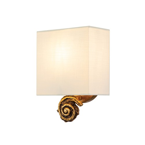 Lampa ścienna Mały kinkiet Swirl FB-SWIRL-1S-G Elstead Lighting 1x60 W E27 Płatki złota