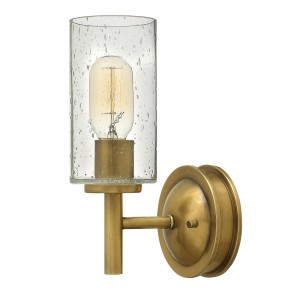 Lampa ścienna Collier HK-COLLIER1 Elstead Lighting 1xE27 Stal miękka Mosiądz