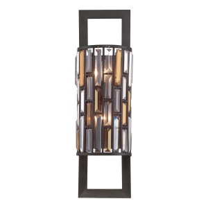Lampa ścienna Gemma HK-GEMMA2-B-VBZ Elstead Lighting 2x60W E14 Stal Czarny