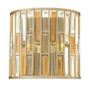 Lampa ścienna Gemma HK-GEMMA2-A-SL Elstead Lighting 2x60W E14 Stal Złoty