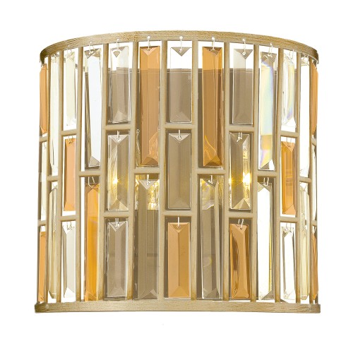 Lampa ścienna Gemma HK-GEMMA2-A-SL Elstead Lighting 2x60W E14 Stal Złoty