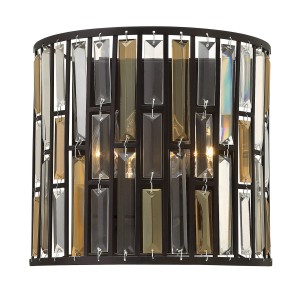 Lampa ścienna Gemma HK-GEMMA2-A-VBZ Elstead Lighting 2x60W E14 Stal Brązowy