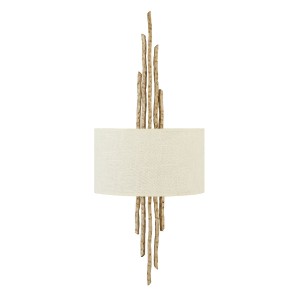 Lampa ścienna Spyre HK-SPYRE2-CPG Elstead Lighting 2x60W E14 Stal Złoty