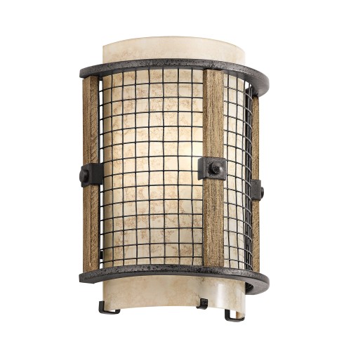 Lampa ścienna Ahrendale KL-AHRENDALE1 Elstead Lighting 1x60W E14 Stal Beżowy