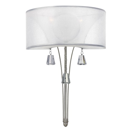 Lampa ścienna Mime HK-MIME2 Elstead Lighting 2x60W E14 Stal Srebrny