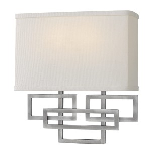 Lampa ścienna Lanza HK-LANZA2-AN Elstead Lighting 2x60W E14 Stal Srebrny