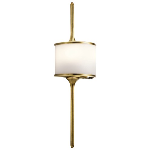 Lampa ścienna Mona KL-MONA-S-NBR Elstead Lighting 2x3.5W LED G9 Stal Złoty